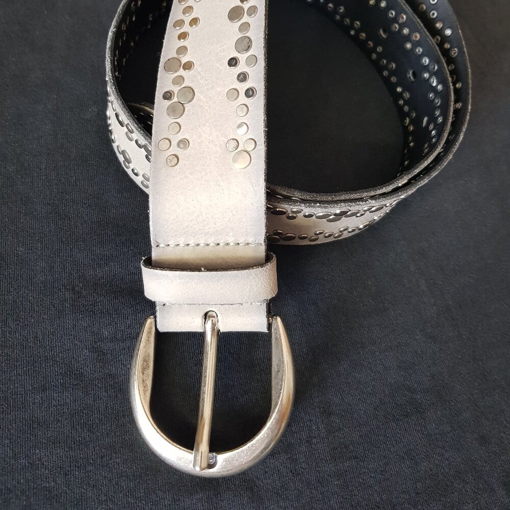 EUC Vanzetti genuine leather studded belt